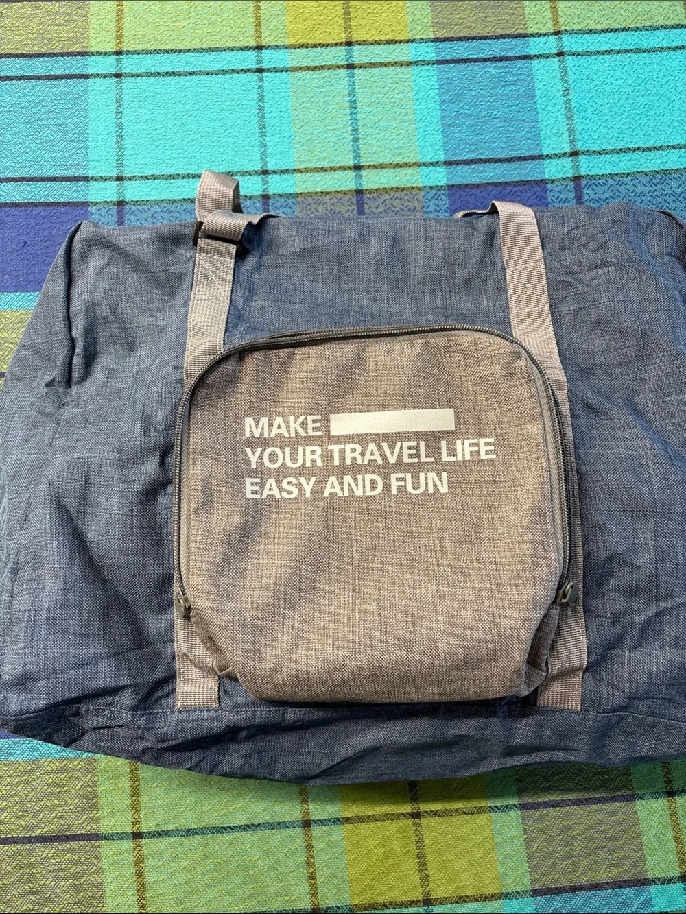 Travel duffel bag, folds into small pack